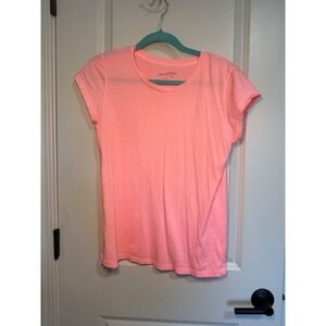 Universal Thread Women Coral Pink Crew Neck T Shirt Basic Tee‎ Size Medium